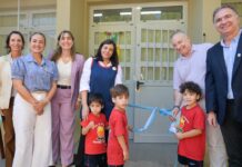 Prunotto encabezó la inauguración de una sala para niños de 3 años en Villa María